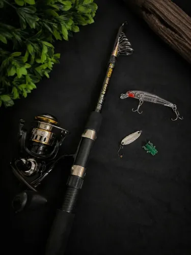 Kit de pesca completo- vara ZR, molinete kingreel e iscas oferta!