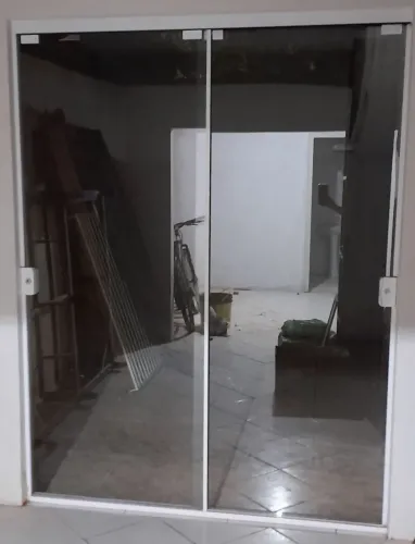 Porta de vidro 2 folhas moveis