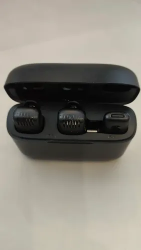 Microfone Lapela Sem Fio Duplo Tipo-C (Com Case de carregamento)