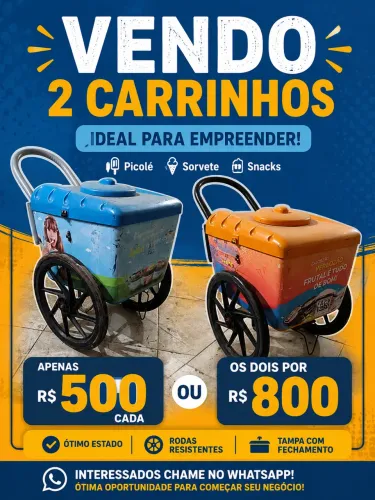 Vendo carrinho de picolé