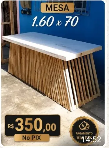 Mesa artesanal pra decoração de festa