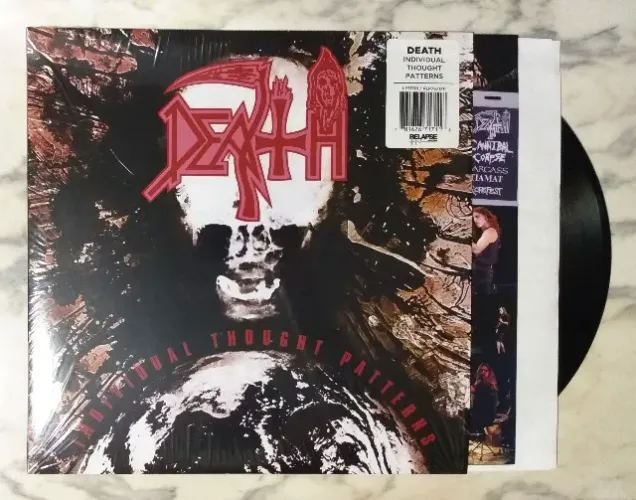 Disco de Vinil LP Death Individual Thought Patterns 2011 Remaster Relapse Prensagem 2023