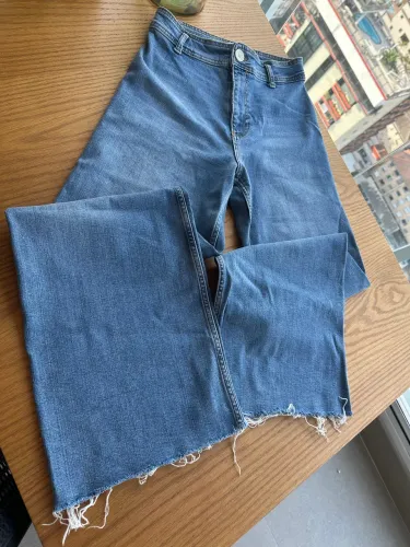 Calça Zara The Marine Straight Bege - Tamanho 38 (Cintura Alta)