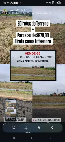 Vendo Direitos do Terreno 270m² | Zona Norte de Londrina