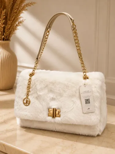 Bolsa de ombro branca Jorge Bischoff