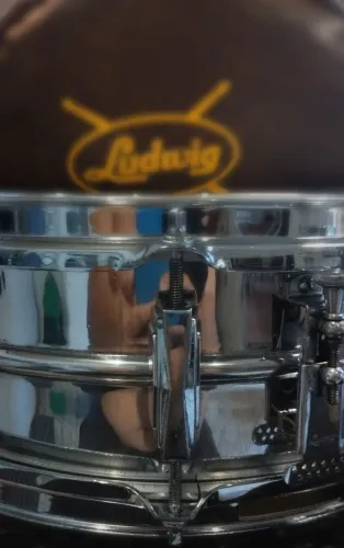 Caixa Ludwig Supraphonic 14X5 Keystone Badge + Esteira Puresound