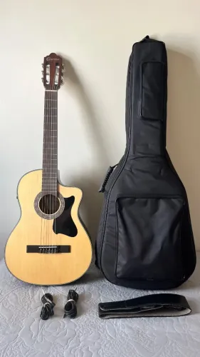Violão Elétrico Nylon Crafter HC-100CE/OP + Capa Acolchoada e Acessórios