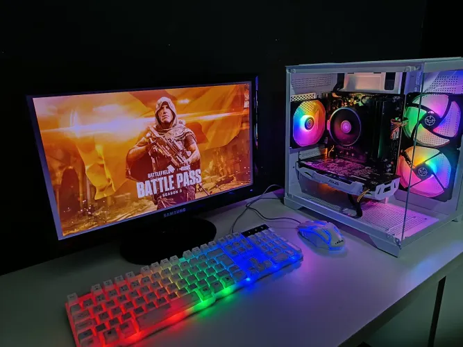 Pc gamer completo Ryzen 5 BF6 warzone com garantia