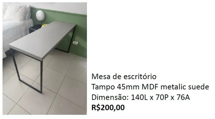 Mesa para escritório tipo industrial