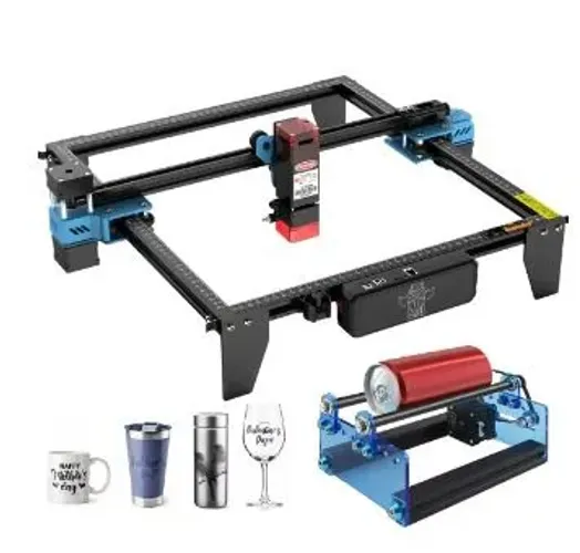 Impressora CNC laser tts-10 máquina de corte e gravação a laser + módulo rotação 