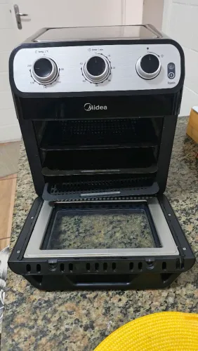 Fritadeira Elétrica OvenFryer Midea Ffa20p2 2 em 1 Antiaderente 12 Litros Preta 220V