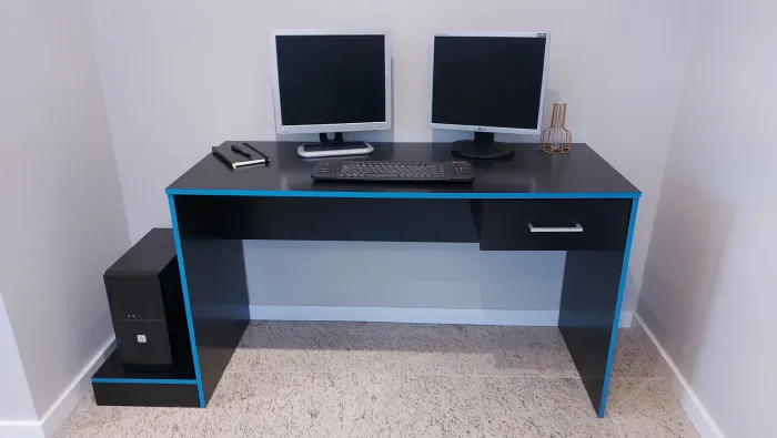 Mesa GAMER azul NOVA promoção mesa de computador