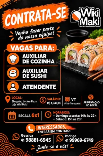 Vagas urgente de trabalho