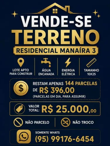 Vende-se terreno no Manaíra 3