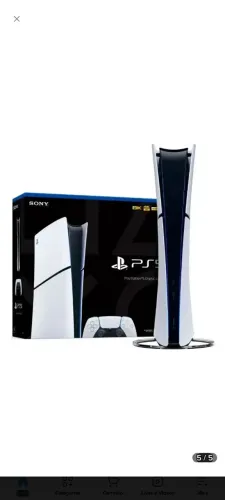 Sony PlayStation 5 Slim CFI-2014B01X 1TB Digital cor branco e preto
