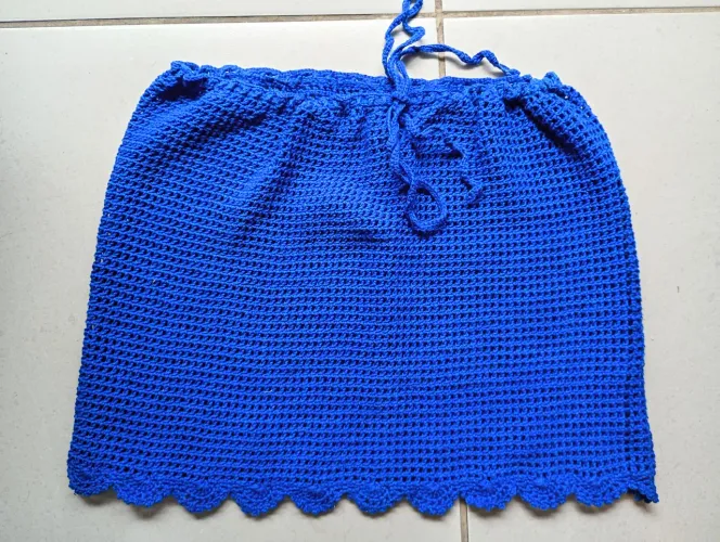 Saia Crochê moda praia tamanho M