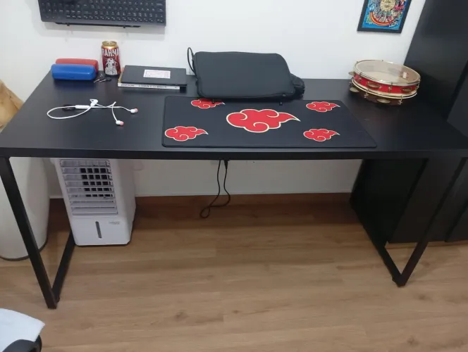 Mesa industrial preta 1.50 por 60cm