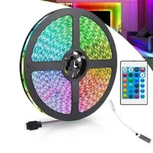 Fita Led Rgb 3528 ULTRA Colorida 5m 12V Bivolt 5M Com Fonte Decoração Casa Teto Vitrine