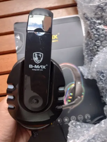 Fone de Ouvido Com Fio Gamer Headset Gamer BMAX BM216 C/ a Aste do Microfone Mole