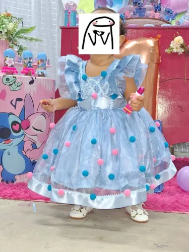 Vestido de menina do Stitch