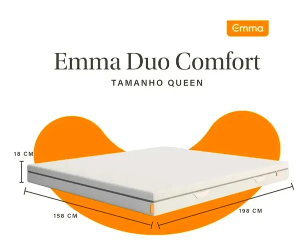 Colchão Emma duo queen
