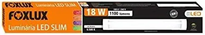 Foxlux Luminária LED Slim 18W 6500K Bivolt