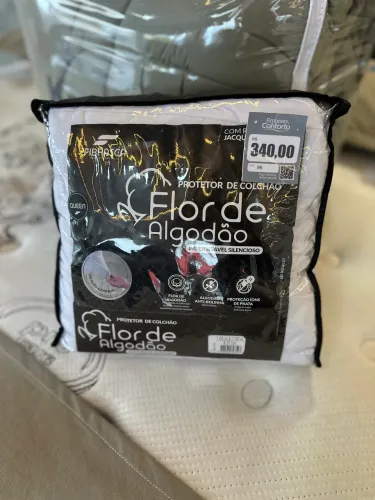 PROTETOR DE COLCHÃO IMPERMEÁVEL FLOR DE ALGODÃO QUEEN FIBRASCA