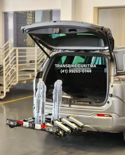 Transbike para 4 Bicicletas Suporte de Engate Reclinavel - Pronta Entrega em Curitiba