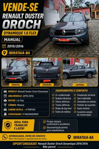 Renault Duster Oroch Dyna. 1.6 Hi-flex 16V MEC 2016