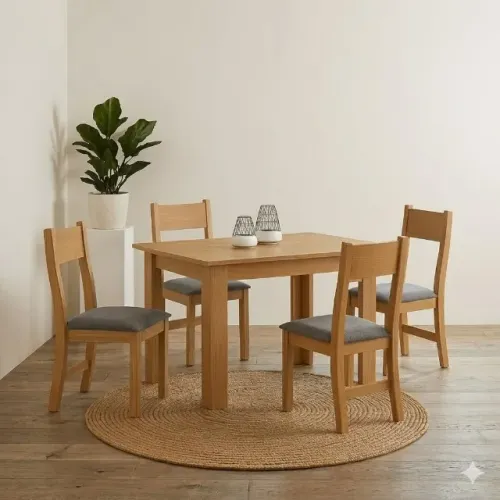 Mesa de Jantar Palace com Cadeiras Brisa Grafite - Produto Novo! 