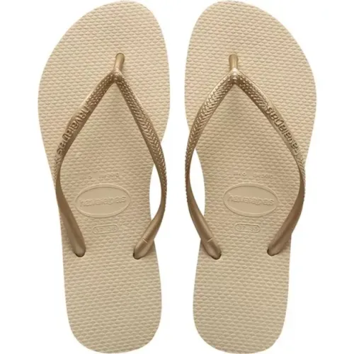 Chinelo Havaianas Slim Tira Fina Feminino Adulto Clássica Bege 40000302719