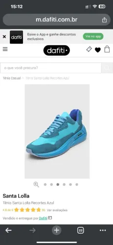 Tenis santa lolla tam 36 Azul