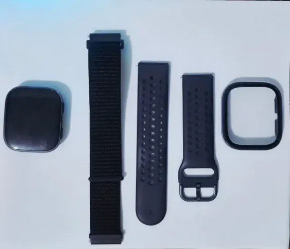Smartwatch Amazfit Bip 6 + Base Original + Pulseira Original e de Velcro + Case Capinha Pr