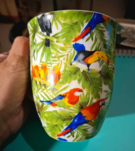 Caneca com estampa de pássaros creative tops