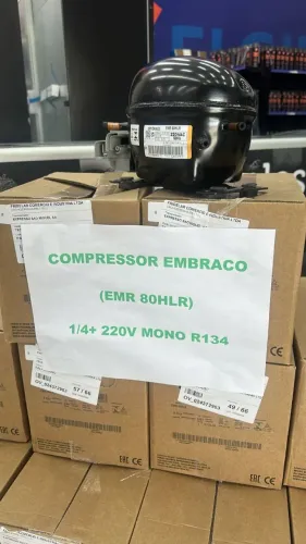 COMPRESSOR EMBRACO (EMR80HLR) 1/4+220V MONO R134