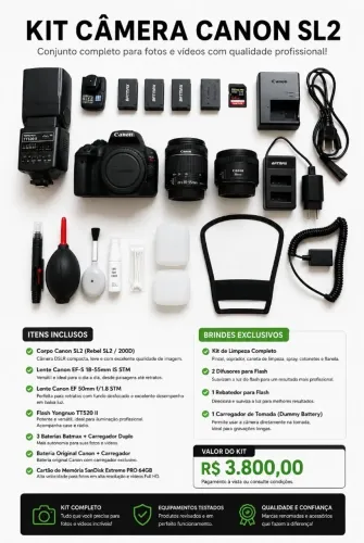 Kit câmera SL2 Completo