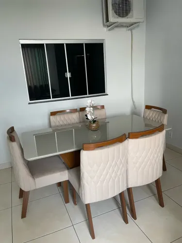 Mesa 6 lugares de vidro