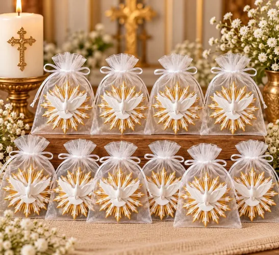 10 Lembrancinhas C/ Imã Batismo Comun Divino Espirito Santo