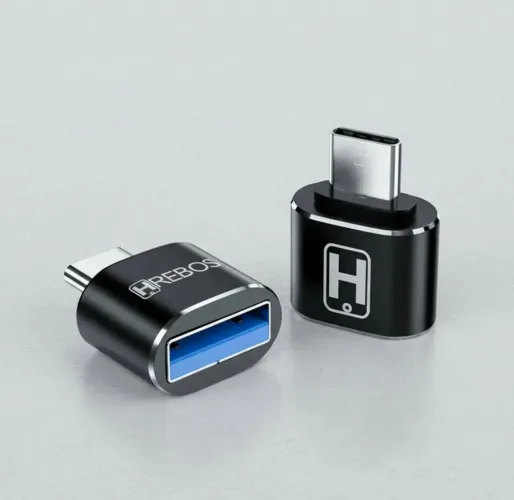 Adaptador OTG TIPO-C Macho para USB Fêmea 2.0 HREBOS HS-337