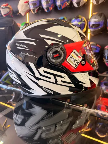 CAPACETE LS2 FF358 DRAZE BLK/WHITE