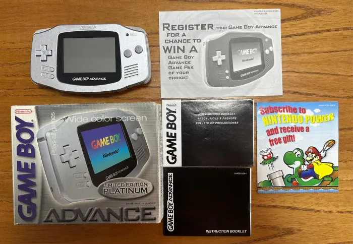game boy advance platinum cib