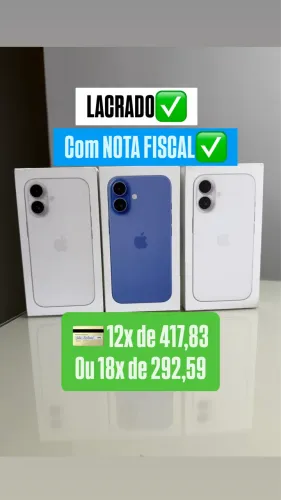 iPhone 16 128GB LACRADO COM NOTA FISCAL