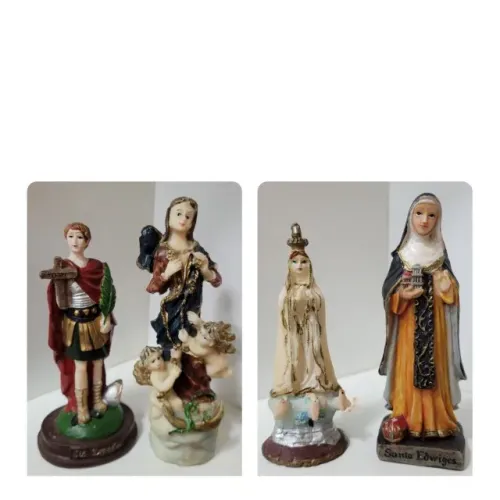 Kit 4 Imagens Católica Resina