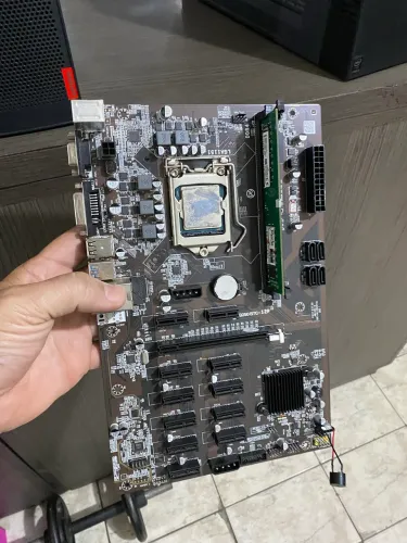 Kit placa mãe B250 btc processador celeron brinde