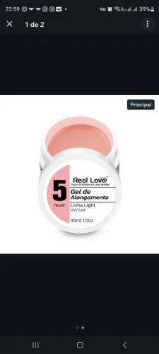 Gel de Alongamento para Unhas Reallove Linha Light 30ml - Nude 5