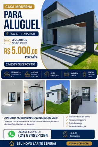 ? CASA DE ALTO PADRÃO PARA ALUGUEL