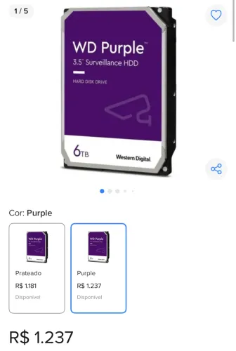 Hd Wd Purple Surveillance 6tb 3.5 Sata Western Digital