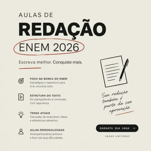 Redação ENEM 2026 - Aulas particulares
