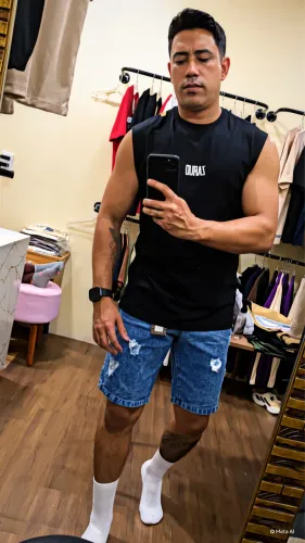 Moda Masculina, blusas e bermudas.
