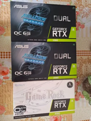 Kit com 2x RTX 2060 e 1x RTX 3080 (Sem LHR)